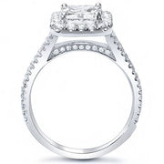2.13 Ct. Cushion Cut w/ Round Cut Halo Diamond Engagement Ring G,VS2 GIA