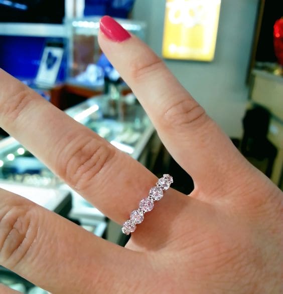3 Ctw Round Cut Diamond Eternity Ring F-G Color VS1