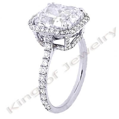 3.07 Ct. Asscher Cut Diamond Engagement Ring (GIA Certified)