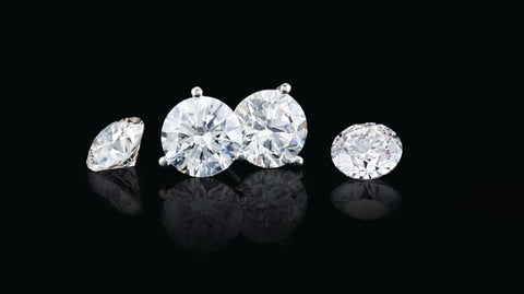 4 Carats Round Cut Diamond Stud Earrings H Color VS1 GIA Certified