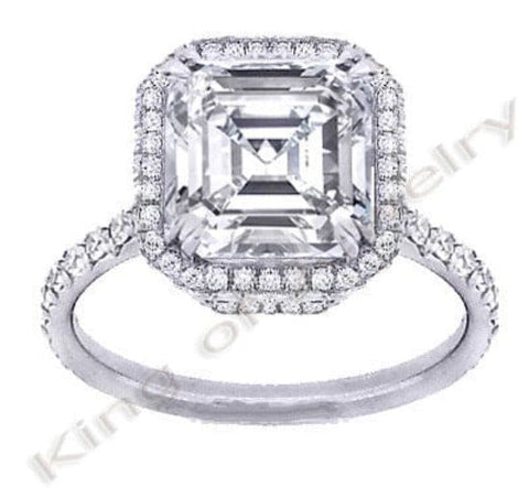 2.7 Ct. Asscher Cut Diamond Engagement Ring (GIA Certified)