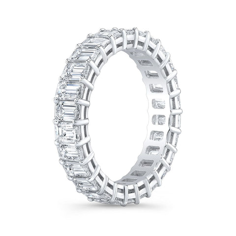 Emerald Cut Diamond Eternity Band, 2.5 Carat