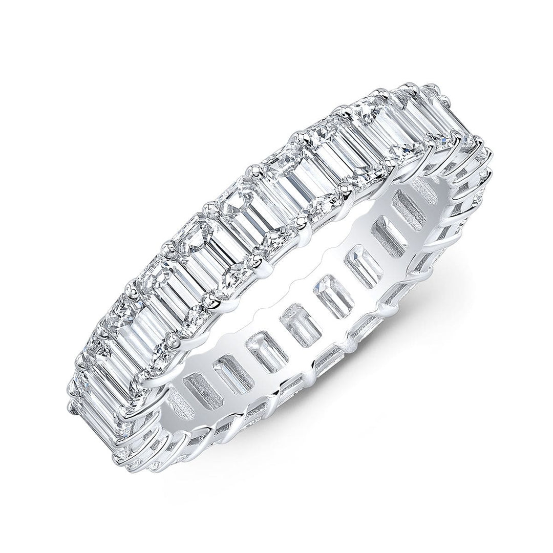 Emerald Cut Diamond Eternity Band, 2.5 Carat