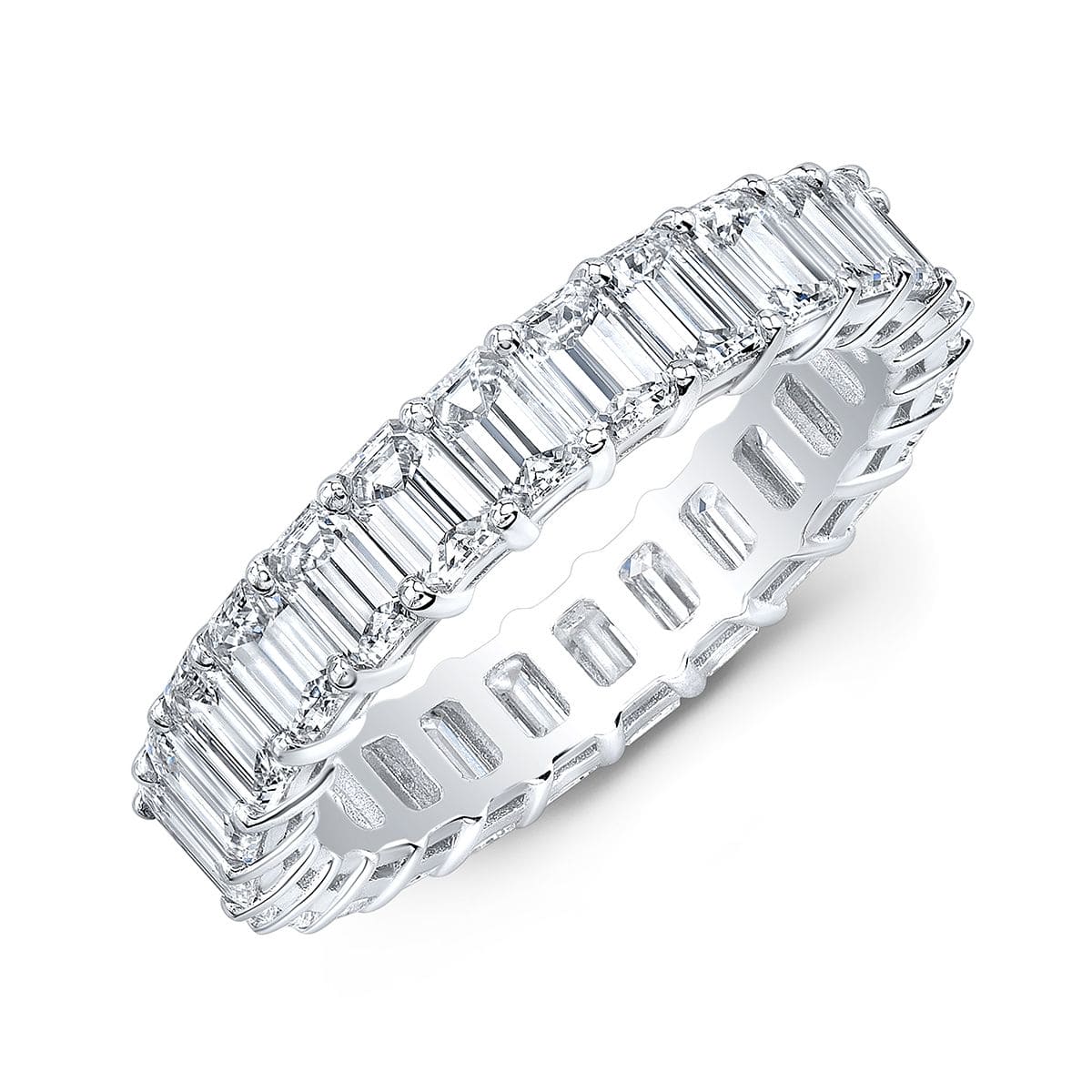 2 carat emerald cut eternity outlet band