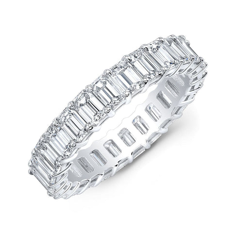 Emerald Cut Diamond Eternity Band, 2.5 Carat