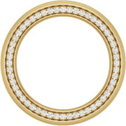 Men's Diamond Ring Yellow Gold Side View