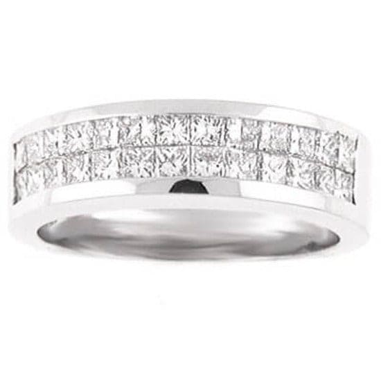 Princess cut diamond wedding band