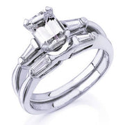 1.20 Ct. Emerald Cut Diamond Bridal Set (GIA Certified)