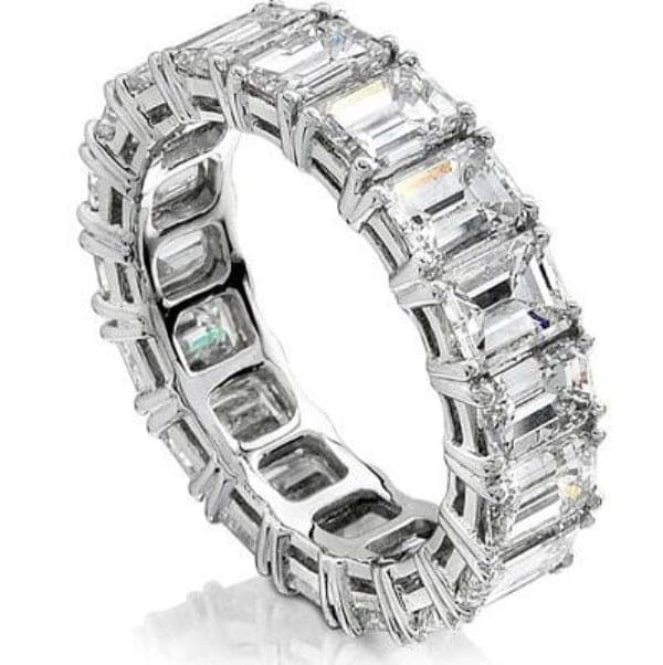6 Carats Emerald Cut Eternity Band
