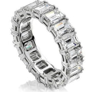 Emerald Cut Diamond Eternity Ring | 4.00 Ct Natural F-G Color VS1