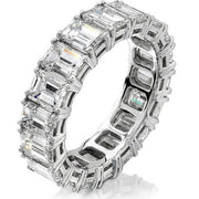 Emerald Cut Diamond Eternity Ring | 4.00 Ct Natural F-G Color VS1