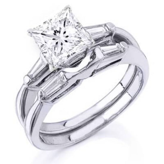 Princess Cut Engagement Ring Set