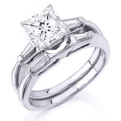 Princess Cut Diamond Bridal Set