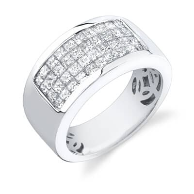 2.50 Ct. Mens Diamond Ring Wedding Band