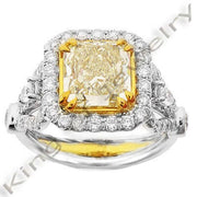 3.67 Ct. Canary Fancy Yellow Diamond Engagement Ring
