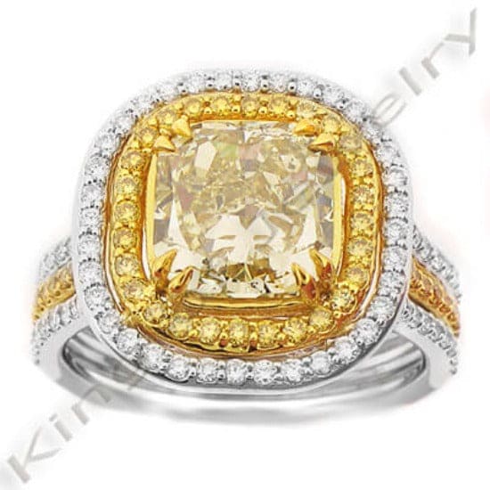 Canary fancy yellow diamond engagement ring