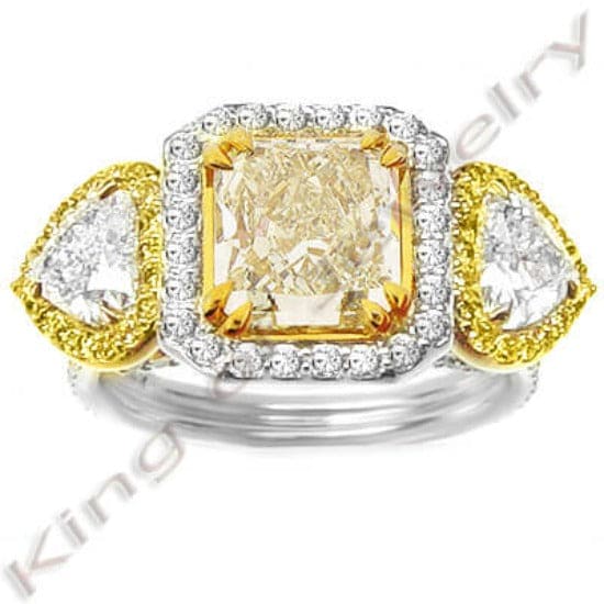 Canary fancy yellow diamond engagement ring