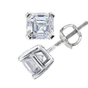 Asscher Cut Diamond Stud Earrings