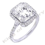 3.09 Ct. Radiant Cut Diamond Engagement Ring