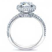  Emerald Cut Halo & Hidden Halo Engagement Ring Side View