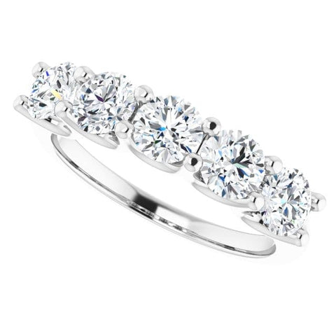 5 Stone Diamond Ring Side View