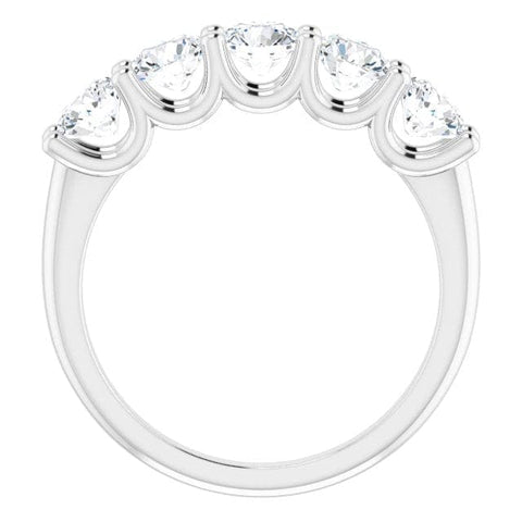 5 Stone Diamond Ring Side Profile