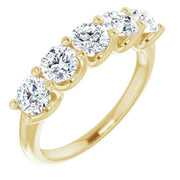 5 Stone Diamond Ring Yellow Gold