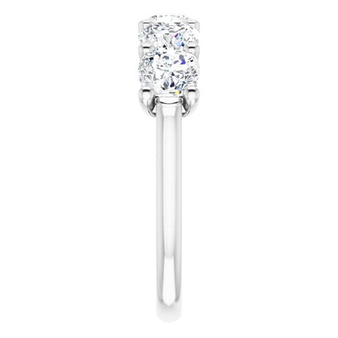 5 Stone Diamond Ring Cushion Cut