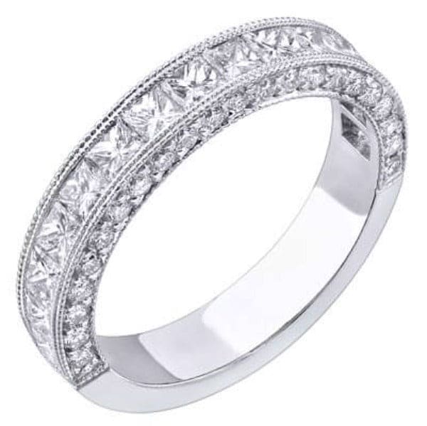 Half eternity princess cut diamond ring