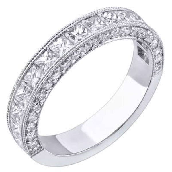 Half Eternity Princess Cut Diamond Ring