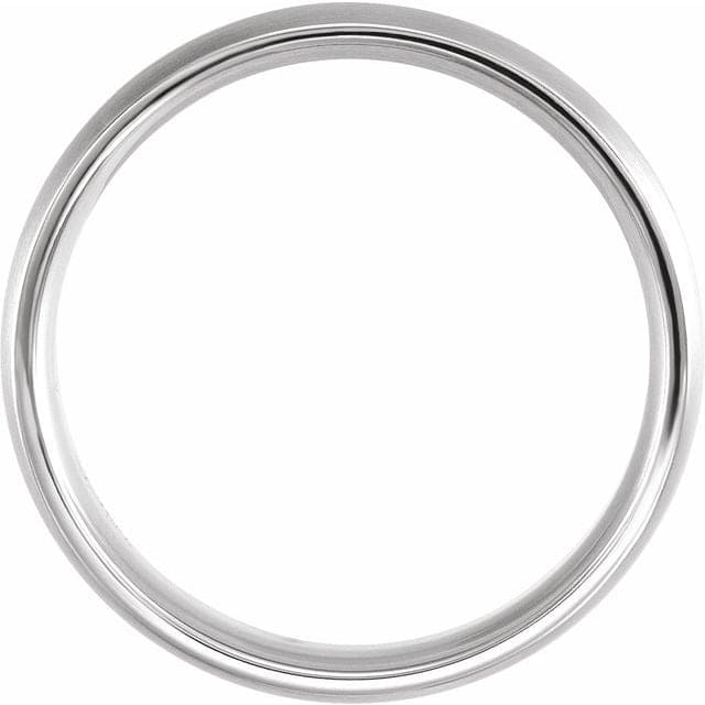 14K Gold Half Round Band Satin Finish 6 mm