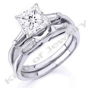 1.32 Ct. Princess Cut Diamond Bridal Set