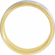 14K Gold 6 mm Beveled-Edge Band Satin Finish 7mm