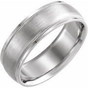 14K Gold 6 mm Beveled-Edge Band Satin Finish 7mm