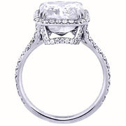2.10 Ct. U-Setting Asscher Cut Halo Diamond Engagement Ring H,VS1 GIA