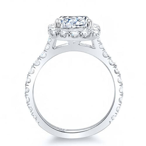 Halo Asscher Cut Diamond Engagement Set