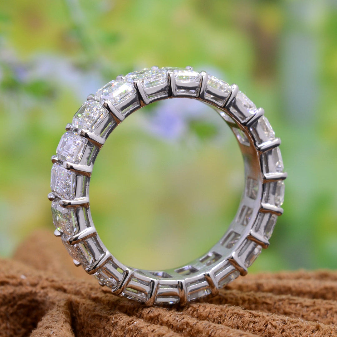 Emerald Cut Eternity Ring Side Profile