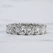 5.00 Ct Cushion Cut Eternity Band U-Setting G-H Color SI1 Clarity Natural Diamonds