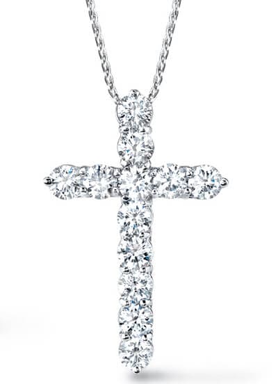 1.75CT Diamond Cross Shape 11 Round Brilliant Stones Prong Set Necklace  Pendant Diamonds Style 14K White Yellow Rose Gold - Etsy