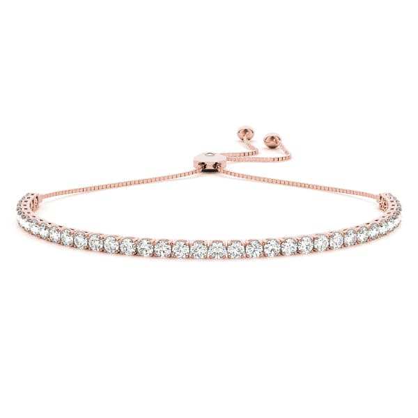 2.00 Carat Bolo Diamond Bracelet Natural Earth Mined Diamonds