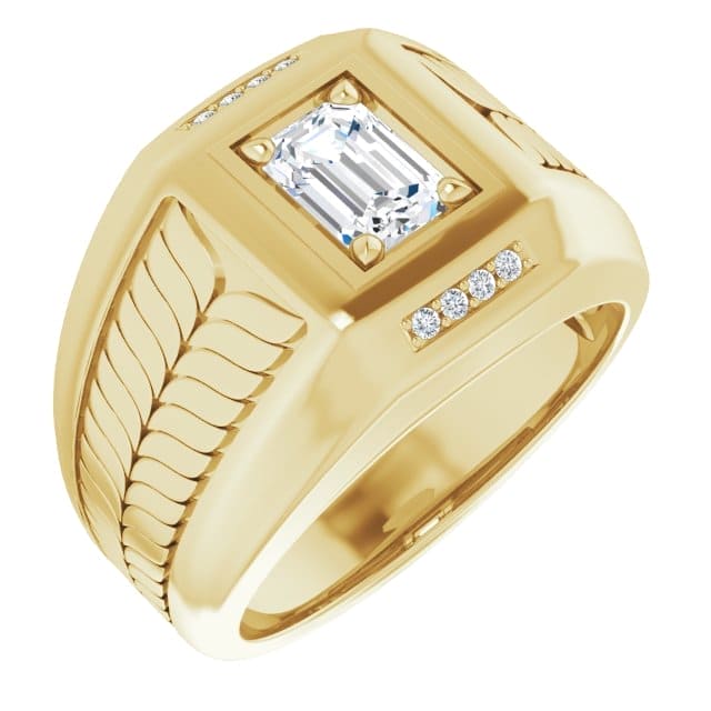 Engagement ring for men yellow gold