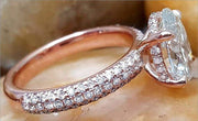 Hidden Halo Oval Engagement Ring Side View