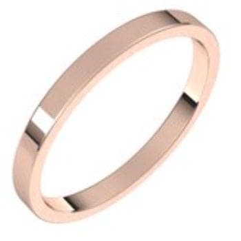 14K Solid Gold 2.0mm Traditional Flat Band
