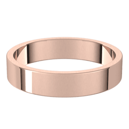 14k gold 4mm traditional flat band
