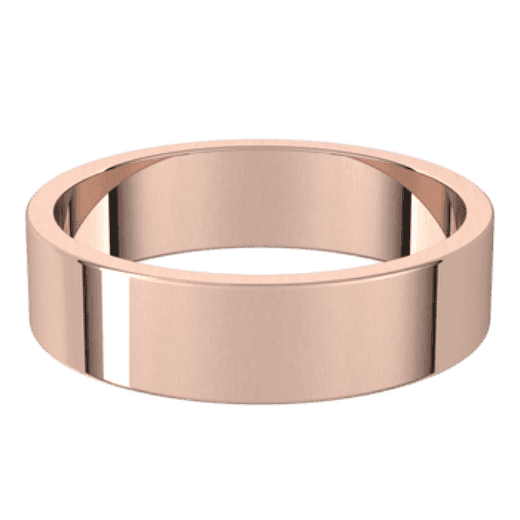 14K Gold 5 mm Traditional Flat Band