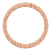 Wheat Pattern Band Rose Gold