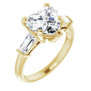 Heart Shaped Engagement Ring yellow gold