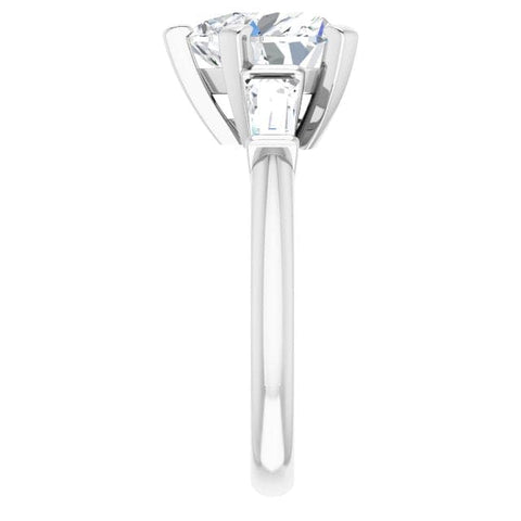 Heart Shaped Engagement Ring side