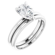 1.00 Ct. Pear Shape Tear Drop Solitaire Engagement Ring F Color VS2 GIA Certified