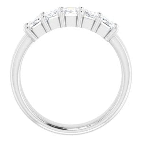 3.50 Ct. Emerald Cut 5 Stone Diamond Ring G Color VS1 Clarity GIA Certified